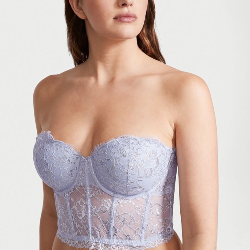 Icy Lavender Lace Bra Top and Panty Set